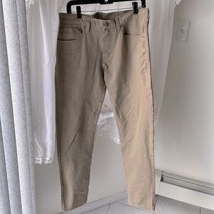 LEVIS 512 tan jeans size 33W 34L MEN